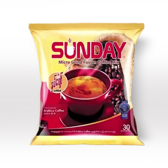 Sunday coffee mix micro gring fusion 3 in 2 ဆန်းဒေး အမှုန့်ကြိတ် fusion 3 in 1 - Image 1